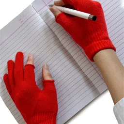 TIPY TIPY TAP Girls Two Fingers Cut Woolen Gloves-picture-30
