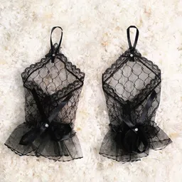 TIPY TIPY TAP Girls Lace Fingerless Mesh Gloves-picture-11