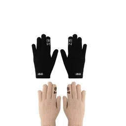 FabSeasons Kids Pack Of 2 Patterned Acrylic Hand Gloves-picture-13