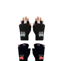 FabSeasons Kids Pack Of 2 Patterned Hand Gloves-image-8