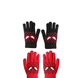FabSeasons Kids Pack Of 2 Spider-Man Patterned Acrylic Hand Gloves-picture-14