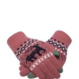 LOOM LEGACY Women Winter Acrylic Hand Gloves-image-49
