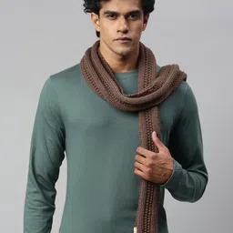 Magic Needles Men Self Design Acrylic Scarf image 3