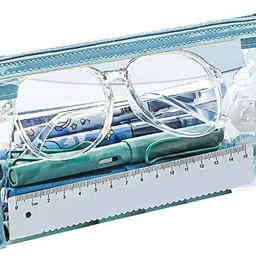 tavishbaby Multifuntional Pencil / Travel / Cosmetic Pouch for School, Students, Teen Clear Art Pure Leather Pencil Box-picture-16