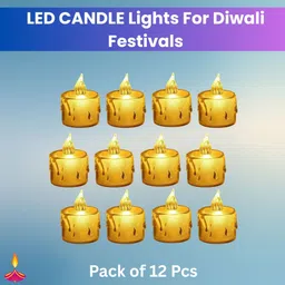 LED Candle Diya, Electric Flameless Crystal Candle Light For Home DecorationX131 Candle-image-26