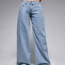 lovely london Women Relaxed Fit High Rise Light Blue Jeans-picture-13