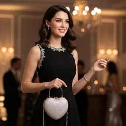 jasuniq Party, Casual, Formal Silver Clutch image 2