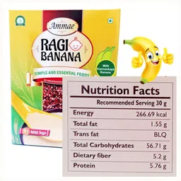 ammae Ragi Banana, Sprouted Ragi porridge, with kannankaya banana powder, 200g image 3