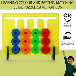 ebbstone Slide N Learn Puzzle|Pattern Matching Puzzle|Montessori Puzzle Game image 2
