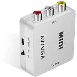 1Goal Mini HD AV2VGA Video Converter RCA CVBS to VGA Video Converter with 3.5mm Audio Media Streaming Device image 1