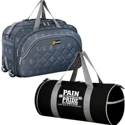 k.s enterprises 40 L Gym Duffel Bag - Combo Of 2 Pcs Duffel Bag And Gym Bag With Large Capacity Spots Bag - Grey-picture-22