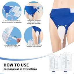 rajry New Male Reusable, Washable, Portable Male Urine Bag 2000 Ml+1000 Ml Urine Pot image 3