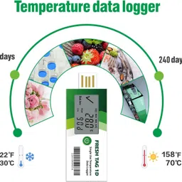 home trade LCD Display USB Temperature Data Logger 30000 Points Freshtag 1D Test Indicator image 2