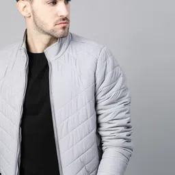 roadster Men Solid Bomber Jacket image 3