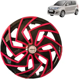 prigan WagonR Stingray Spider Red Black 14 INCH Wheel Cover For Maruti WagonR Stingray image 1