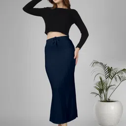 NEXSUS APPARELS NAVY BLUE Lycra Blend Petticoat-picture-14