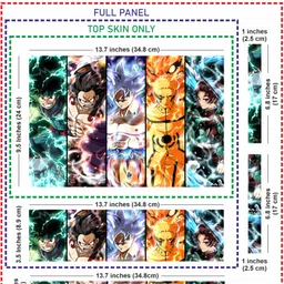 Techfit Full Body Laptop Skin Fits Size Upto 15.6 Inches - One Piece Dragon Ball Self Adhesive Vinyl Laptop Decal 15.6 image 4