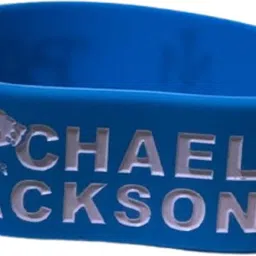 myginie gifts private limited Michael Jackson Light Blue Silicone Wristband Celebrate the King of Pop Men Wrist Band-picture-28