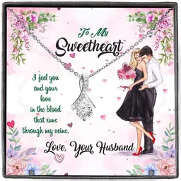 rakva Girl Future Wife Necklace, Necklace For Your Sweetheart, Pendant Gift For Her Zircon Silver Pendant Set-picture-25