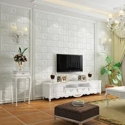 onbet Embossed Floral & Botanical White Wallpaper image 4