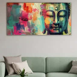 nestroots Framed Buddha Head Wall Painting-picture-14
