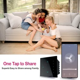 HomeMate Wi-Fi Smart Fan Regulator Touch Switch Smart Switch image 3