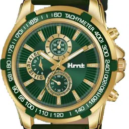 ihmt Trending HMTS Water Resistant Premium Green Hands Brand Watch For Mens & Boys Analog Watch - For Men Artificial Chronograph Genuine Leather Strap Green Dial Wrist & Quartz Watch-Men-picture-22