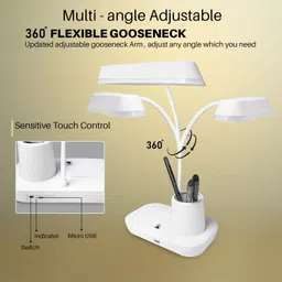 cinefx 3 Colour Mode Light- White, Warm, Warm-White/Table Study Lamp image 3