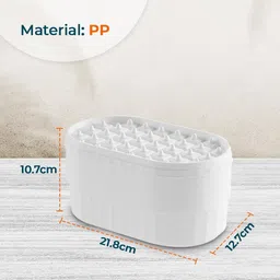 kuber industries Nail Press 2-Layer Ice Box|Flexible Ice Cube Tray|Pack of 5|White White Plastic Ice Cube Tray image 2