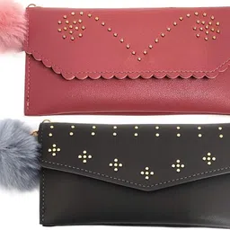 mahabal Casual, Party, Formal Pink, Grey Clutch-picture-24