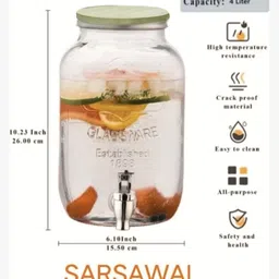 sarsawal Glass Pickle Jar - 5000 ml image 2