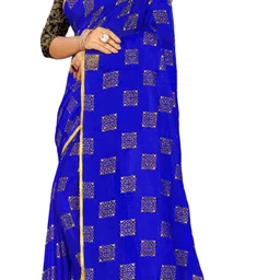 rhey Printed Bollywood Chiffon Saree image 2