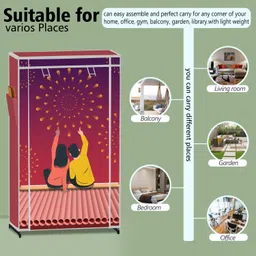 ftrxoy 3-Layer Collapsible Wardrobe for Clothes – Foldable & Portable Storage for Home PP Collapsible Wardrobe image 3