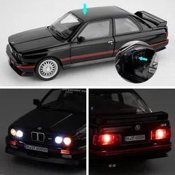 just craft 1:24 Scale B WM M3 E30 Diecast Models Alloy Diecast Toy Car Model pull back image 4