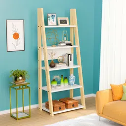 kuber industries Book Shelf Solid Wood Open Book Shelf image 1