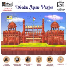 abyz Red fort Jigsaw Puzzle for Kids of Age 3- Years and Up, 20 Pcs image 3