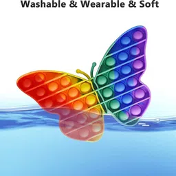 galactic New pop It Toy Butterfly Pop It Butterfly Rainbow Fidget Toy Push Pop Bubble Fidgets Poppit Pop Bubbles Games Squeeze Squishy Sensory Toys Poppet Kids Motor Toys [Butterfly] image 3