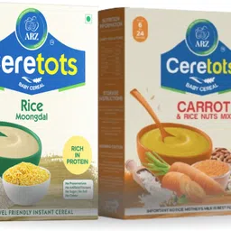 arz home made food ARZ CERETOTS Rice Moongdal(instant)+Carrot & Rice for Kids Cereal Cereal-picture-18