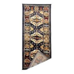 sapana carpet-mats Navy Blue Polyester Oriental 55 x 22 Inches Runner image 2