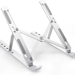 GLARIXA 6 Angles Adjustable Aluminum Ergonomic Foldable Portable Tabletop Laptop/Tab Aluminium Desk Stand Laptop Stand with Adjustable Height Compatible with Universal Laptops-picture-10