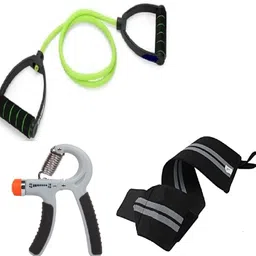 dr pacvu Set 2|Gun Hand Gripper1 Wrist Support Arm Band,Foam Toning Tube for Gym Exercise Fitness Accessory Kit Kit-picture-12