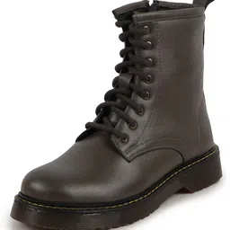 Classic High Ankle 8-Eye Lace Up Casual Long Travelling|Trekking Boots For Women-image-34