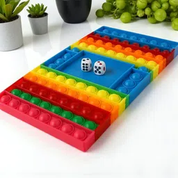 homentra Premium Rainbow Pop It Dice Ludo Board, Bubble Push Fidget Toy for Kids & Adults-picture-29