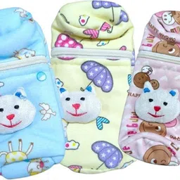 chinmay kids Soft Baby Feeding Bottle Cover | Zip Closure 240ml | Nursery Print (Pack of 3)-picture-11