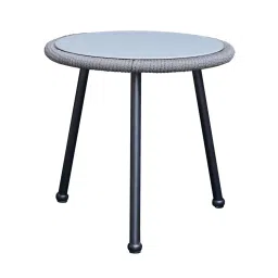 homedfy Coral Outdoor Table Set with 1 Table and 2 Chairs Gun Metal In Grey image 4