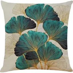 flipkart smartbuy Microfibre Cushion Pack of 1 Floral Royal Leaf-picture-26