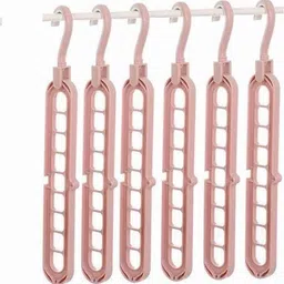 Pack of 6 Space Saver Plastic Wardrobe, 360º Swivel-9-Holes Design Hanger X6.71 Door Hanger-image-14
