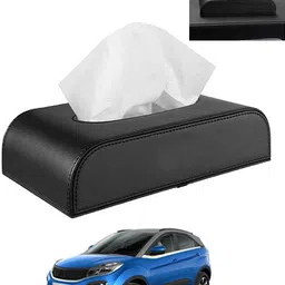 maties Leathrite New Design Black D-Shape Tissue Holder For-Nexon Tata 2016 Vehicle Tissue Dispenser-picture-28
