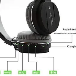 rectitude Good Quality Headphones HD Sound Bass Mic SD Card Slot Bluetooth Headset Bluetooth & Wired Headset image 5