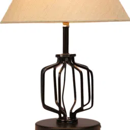 Off White Shade Table Lamp With Shade Table Lamp With Iron Base By New Era image 3